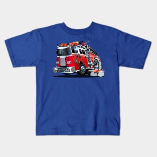 Cartoon firetruck Kids T-Shirt